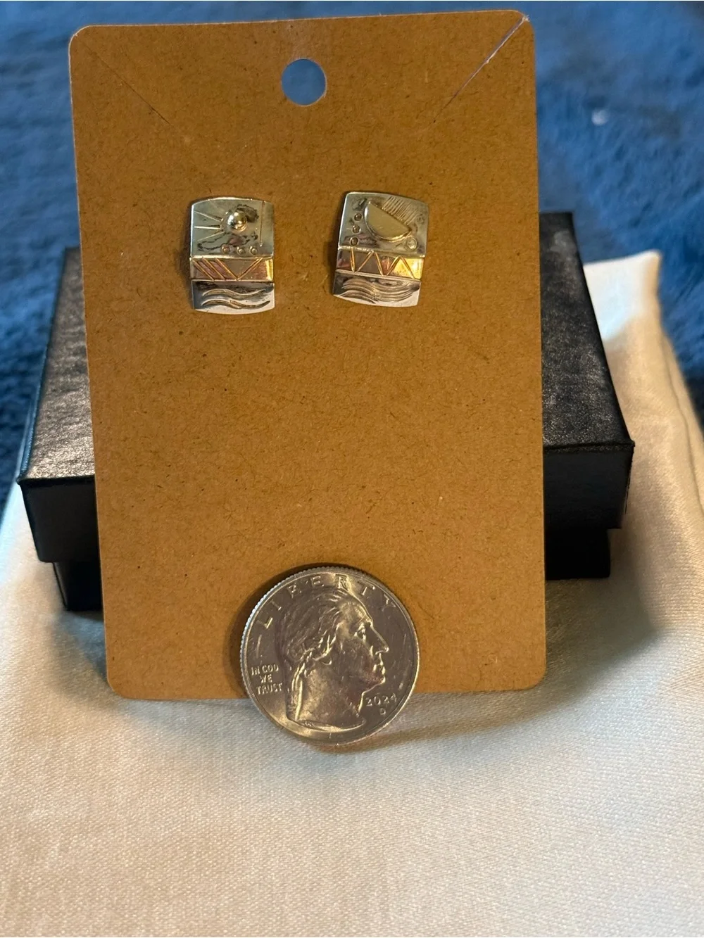 14K Gold & Sterling Silver Earrings - Alaska Metalsmith Lisa McCormick